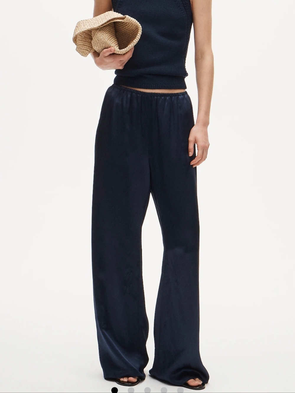 J Crew Cosmo pant in luster charmeuse CN714 Size XS Black